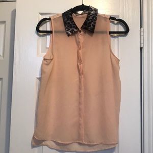 Chloe K Sheer Collared Tank